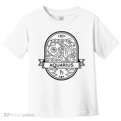 Aquarius Zodiac Symbol Design Toddler T-Shirt
