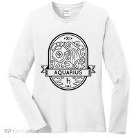 Aquarius Zodiac Symbol Design Women's Long Sleeve Shirt thumb 0