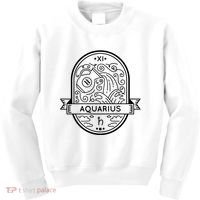 Aquarius Zodiac Symbol Design Kids Sweatshirt thumb 0