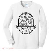 Aquarius Zodiac Symbol Design Kids Long Sleeve Shirt thumb 0