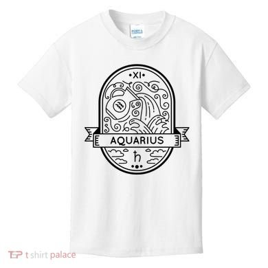 Aquarius Zodiac Symbol Design Kids T-Shirt