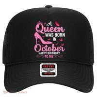 A Queen Was Born In October Happy Birthday To Me Hat thumb 0