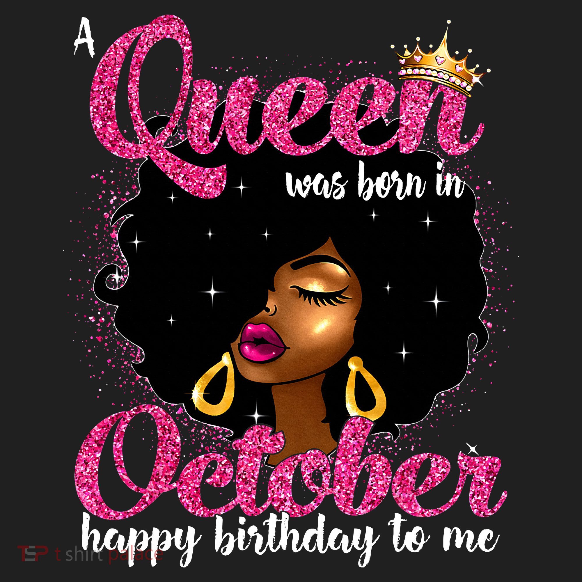 A Queen Was Born In October Birthday Afro Women Beanie