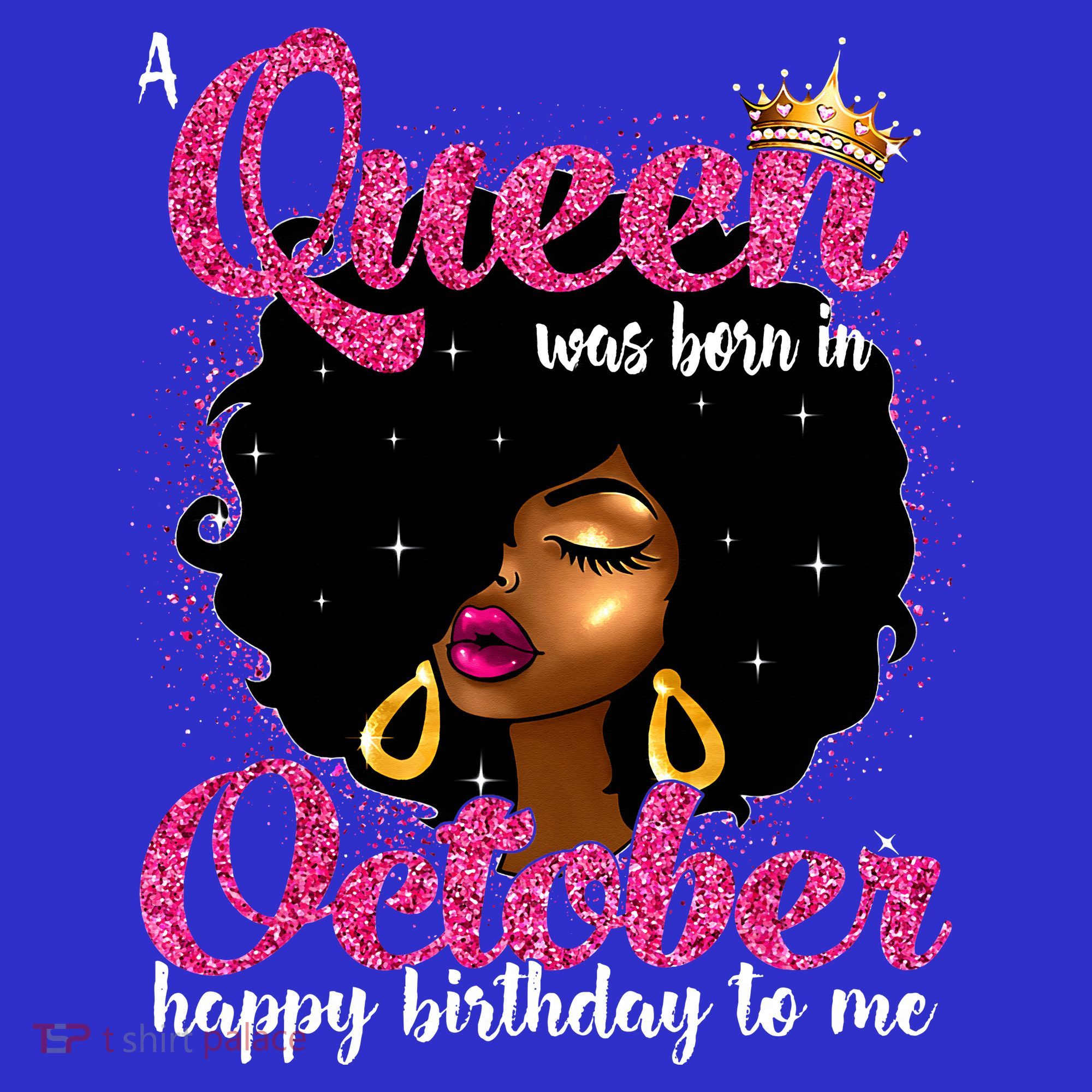 A Queen Was Born In October Birthday Afro Women Sweatshirt