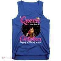 A Queen Was Born In October Birthday Afro Women Tank Top thumb 0