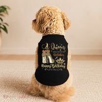 A Queen Was Born In October Birthday For Women Leopard Doggie Tank thumb 2