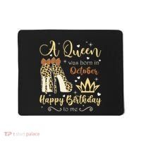 A Queen Was Born In October Birthday For Women Leopard Mousepad thumb 0