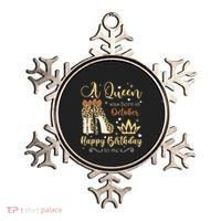 A Queen Was Born In October Birthday For Women Leopard Ornament thumb 0