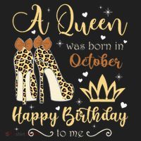 A Queen Was Born In October Birthday For Women Leopard Golf Towel thumb 3