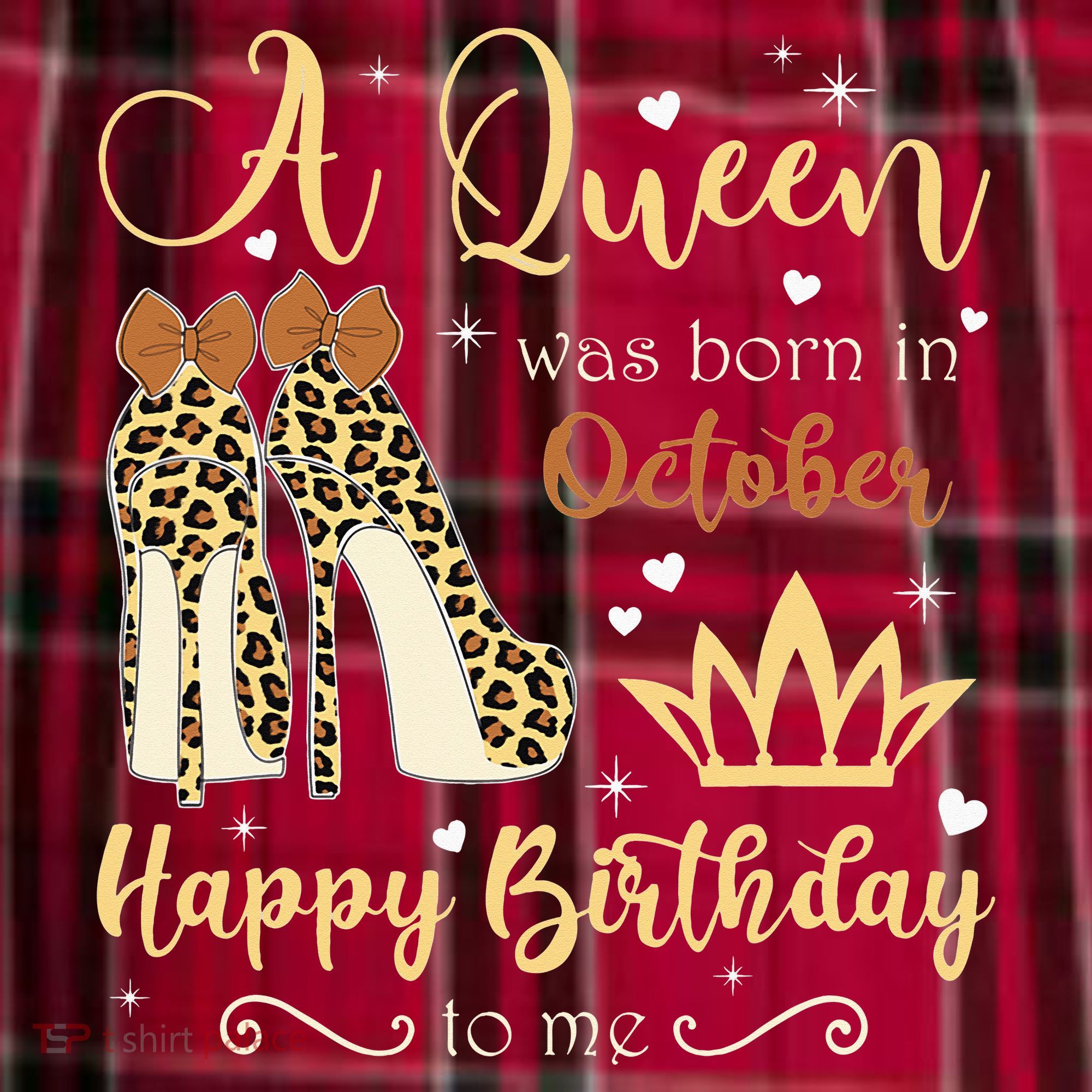 A Queen Was Born In October Birthday For Women Leopard Women's Flannel Plaid Pajama Pants