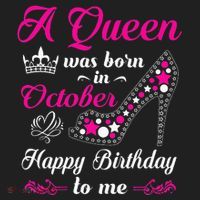 A Queen Was Born In October Birthday Gift For Women Golf Towel thumb 3