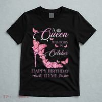 A Queen Was Born In October Happy Birthday To Me For Women T-Shirt thumb 5