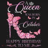 A Queen Was Born In October Happy Birthday To Me For Women Women's Hoodie thumb 2