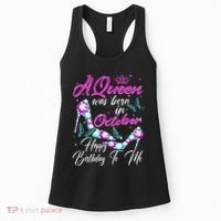 A Queen Was Born In October Happy Birthday To Me For Women Women's Tank Top thumb 0
