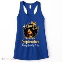 A Queen Was Born In September Black Birthday Afro Woman Women's Tank Top thumb 0