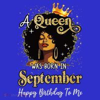 A Queen Was Born In September Black Birthday Afro Woman Pom Pom 12in Knit Beanie thumb 2