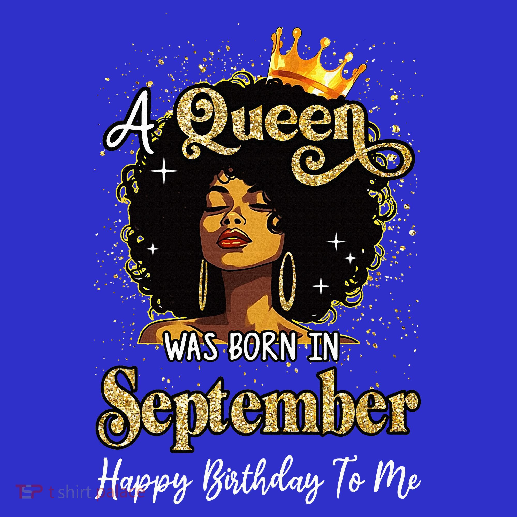 A Queen Was Born In September Black Birthday Afro Woman Pom Pom 12in Knit Beanie