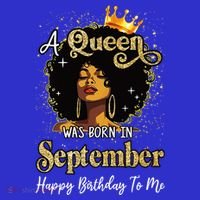 A Queen Was Born In September Black Birthday Afro Woman Visor thumb 3