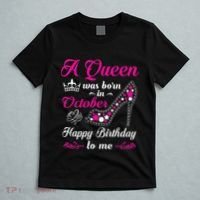 A Queen Was Born In October Birthday Gift For Wo T-Shirt thumb 5