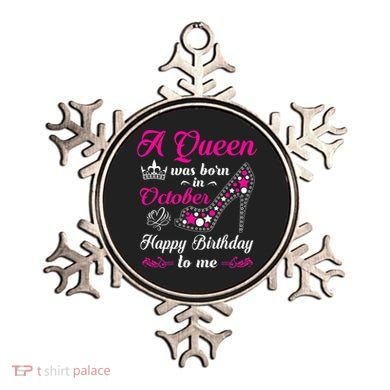A Queen Was Born In October Birthday Gift For Wo Ornament