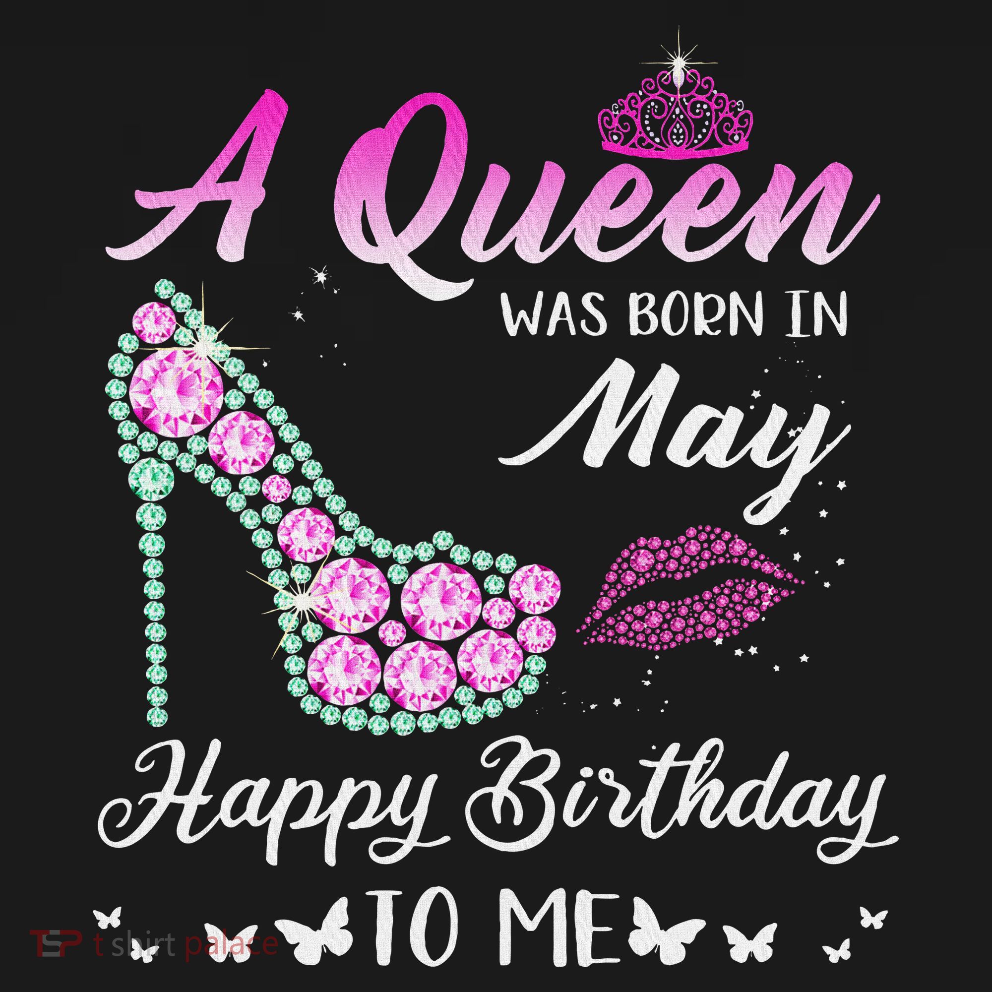 A Queen Was Born In May Cute Funny Happy Birthday Gifts Women's Tank Top