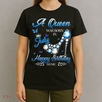 A Queen Was Born In July Happy Birthday To Me T-Shirt thumb 4