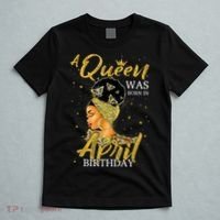 A Queen Was Born In April Happy Birthday To Me Party  T-Shirt thumb 5