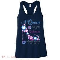 A Queen Was Born In September Happy Birthday To Me High Heel Women's Tank Top thumb 0