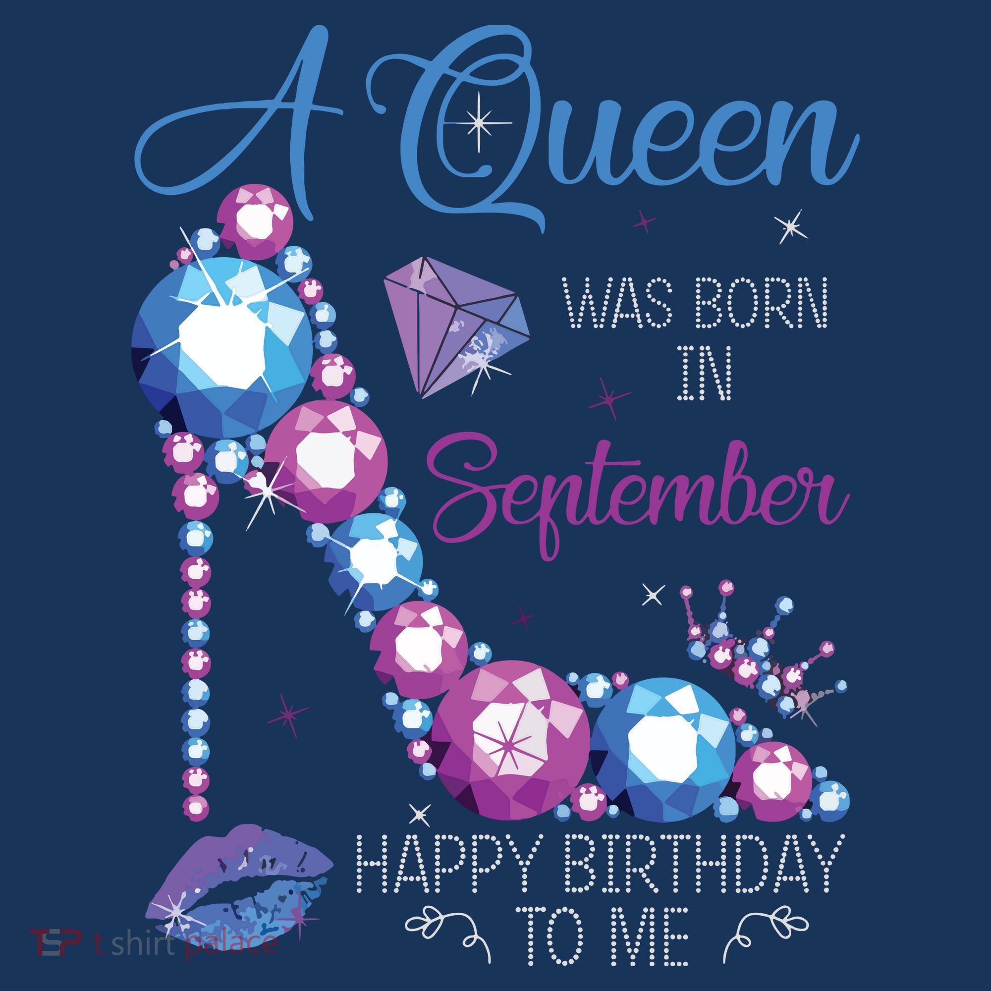 A Queen Was Born In September Happy Birthday To Me High Heel Women's Tank Top