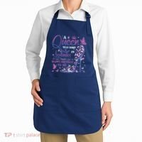 A Queen Was Born In September Happy Birthday To Me Apron thumb 2