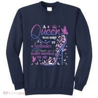 A Queen Was Born In September Happy Birthday To Me Sweatshirt thumb 0