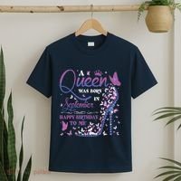 A Queen Was Born In September Happy Birthday To Me T-Shirt thumb 2