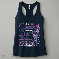 A Queen Was Born In September Happy Birthday To Me Women's Tank Top thumb 3