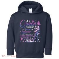 A Queen Was Born In September Happy Birthday To Me Toddler Hoodie thumb 0