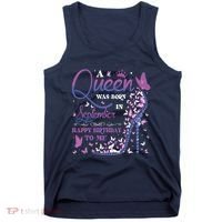 A Queen Was Born In September Happy Birthday To Me Tank Top thumb 0