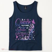 A Queen Was Born In September Happy Birthday To Me Tank Top thumb 2