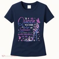 A Queen Was Born In September Happy Birthday To Me Women's T-Shirt thumb 0