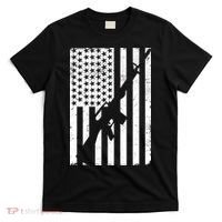 AR-15 Gun Vintage American Flag T-Shirt thumb 0