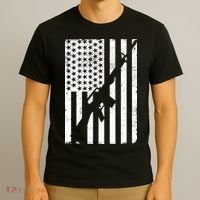 AR-15 Gun Vintage American Flag T-Shirt thumb 3