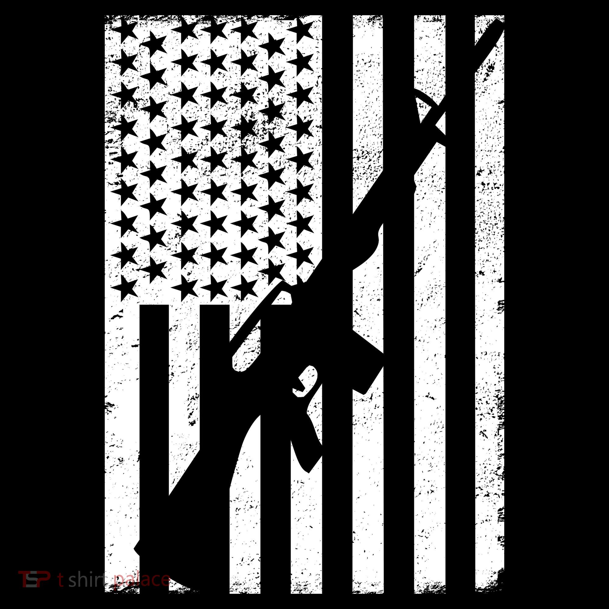 AR-15 Gun Vintage American Flag T-Shirt