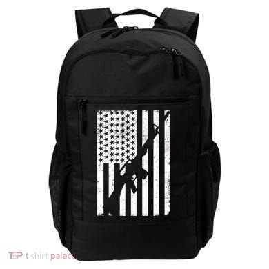 AR-15 Gun Vintage American Flag Backpack