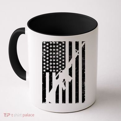 AR-15 Gun Vintage American Flag Coffee Mug