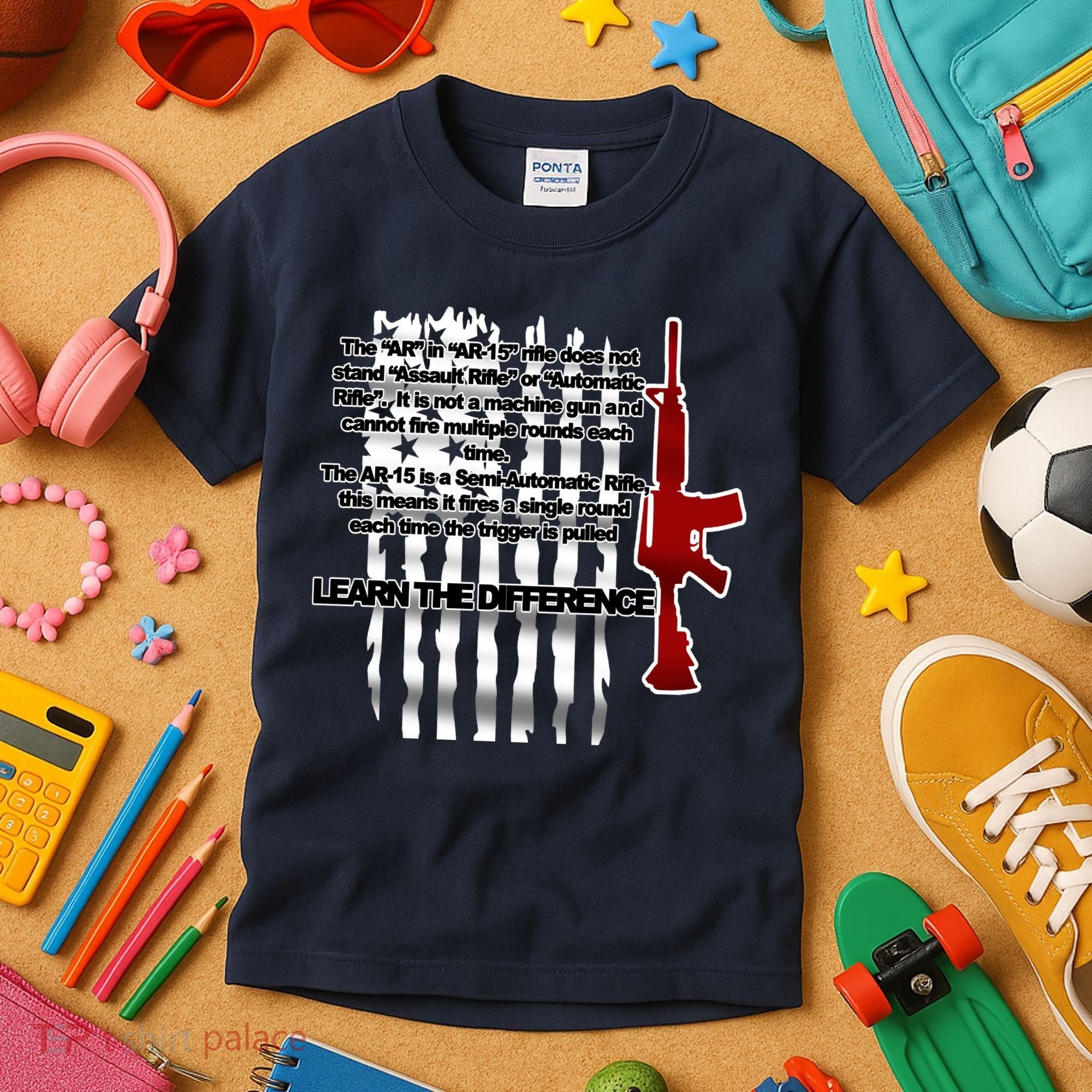 AR15 Not AN Assault Rifle Guns Quote Kids T-Shirt