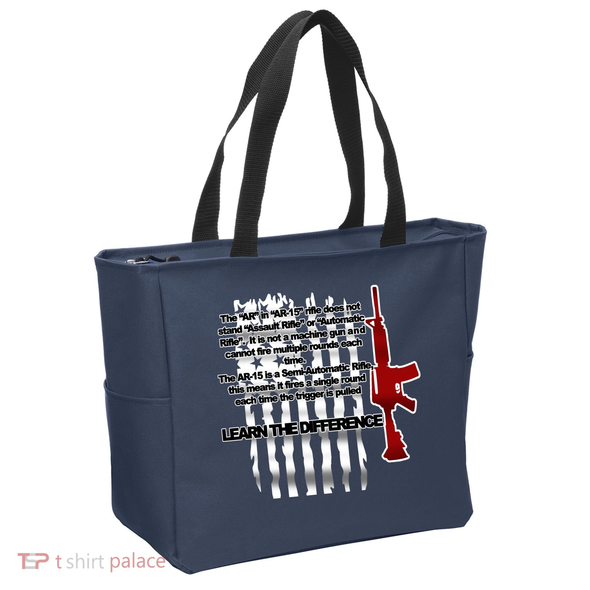 AR15 Not AN Assault Rifle Guns Quote Tote Bag