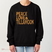 Awesome Retro 1960s Peace Love Tillamook Oregon Women's Sweatshirt thumb 0