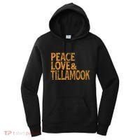 Awesome Retro 1960s Peace Love Tillamook Oregon Women's Hoodie thumb 0