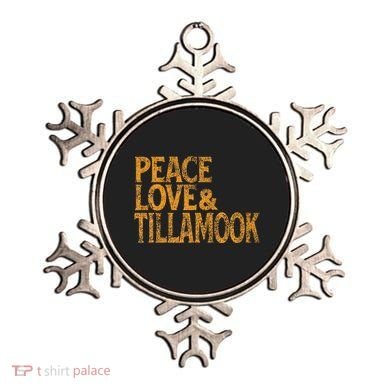 Awesome Retro 1960s Peace Love Tillamook Oregon Ornament
