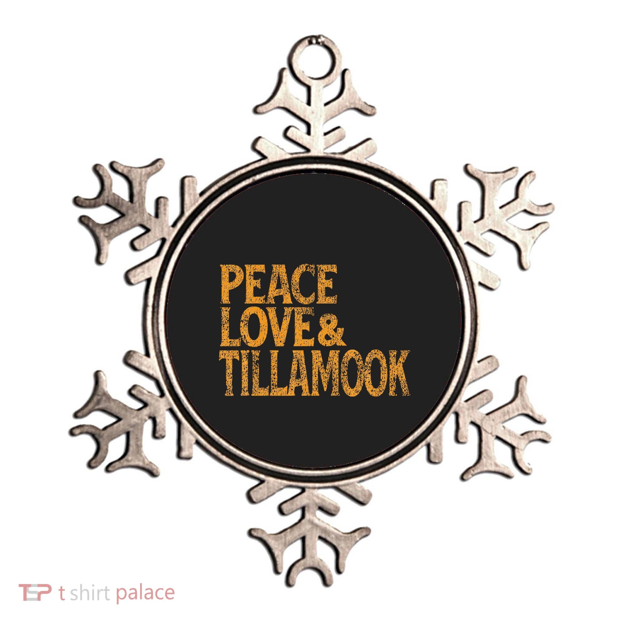 Awesome Retro 1960s Peace Love Tillamook Oregon Ornament