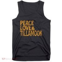 Awesome Retro 1960s Peace Love Tillamook Oregon Tank Top thumb 0