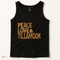 Awesome Retro 1960s Peace Love Tillamook Oregon Tank Top thumb 2